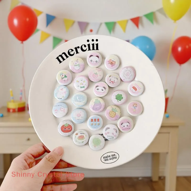 

6 шт./компл., стильный четырехлистный клевер, 25 мм, мини-маленький значок, античная брошь, декоративный значок, значок для девочек, костюм для ручного счета