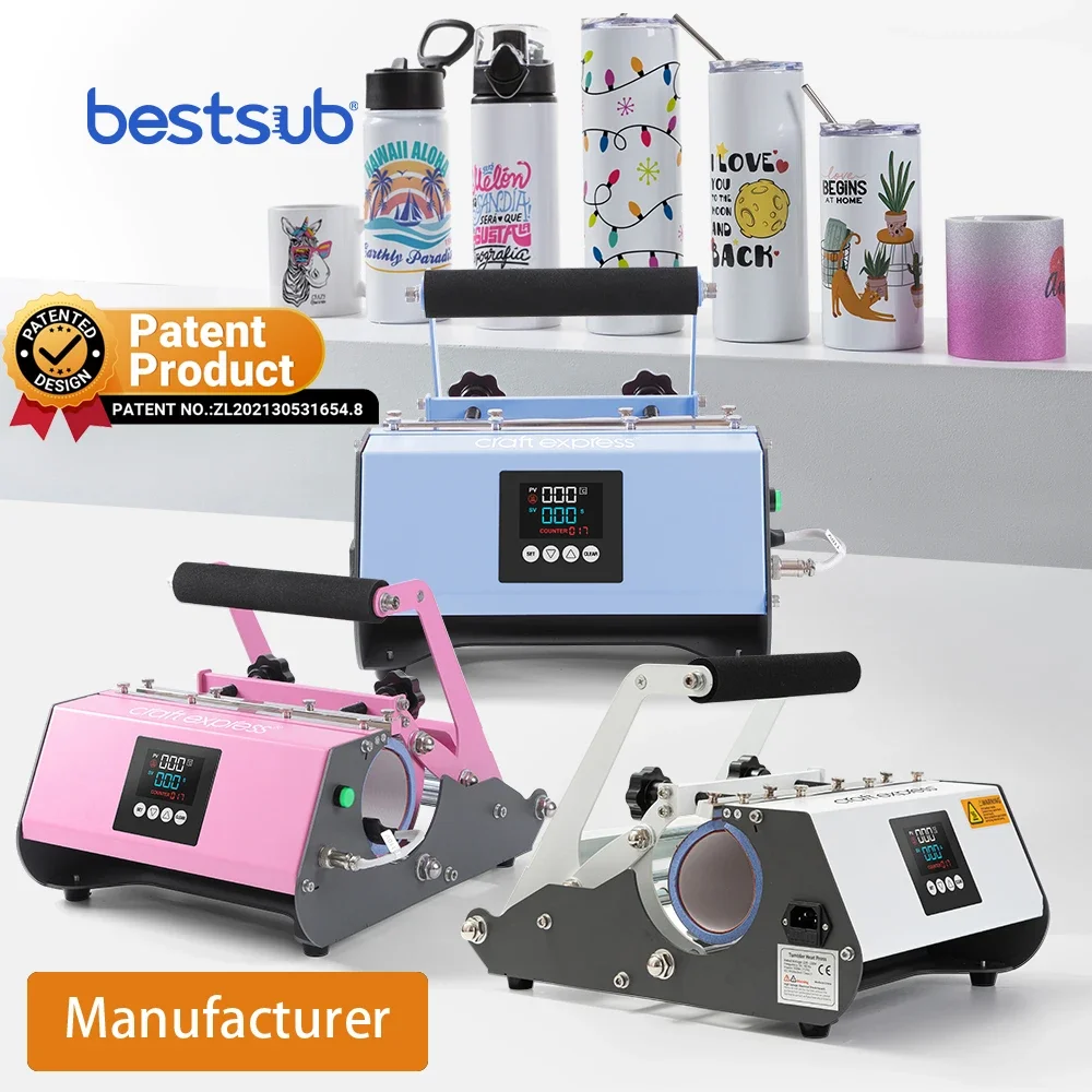 BestSub Sublimation Printing 11oz 15oz 20oz 30oz Mug Tumbler Press Machine Craft Maker Plus Tumbler Heat Press Machine