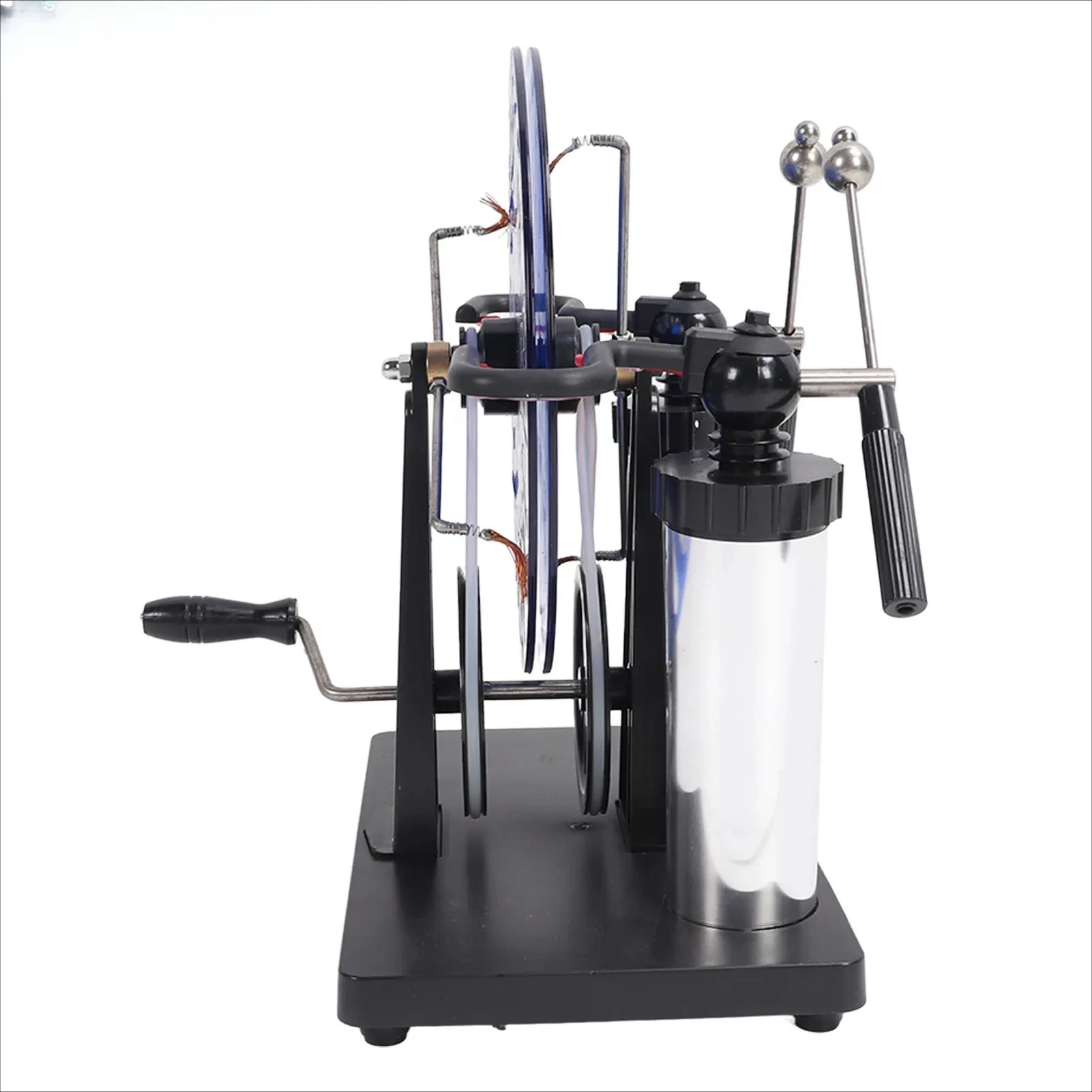 Electrostatic Generator Electrostatic Induction Motor PVC Hand Crank Spark Discharge Static Electricity Generator Static Machine