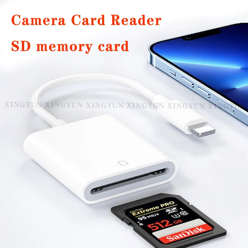 

Устройство чтения карт камеры, SD-карта памяти для Apple16/iPhone TypeC, интерфейс USB2.0 для Canon Fuji Sony Nikon, устройство чтения карт камеры
