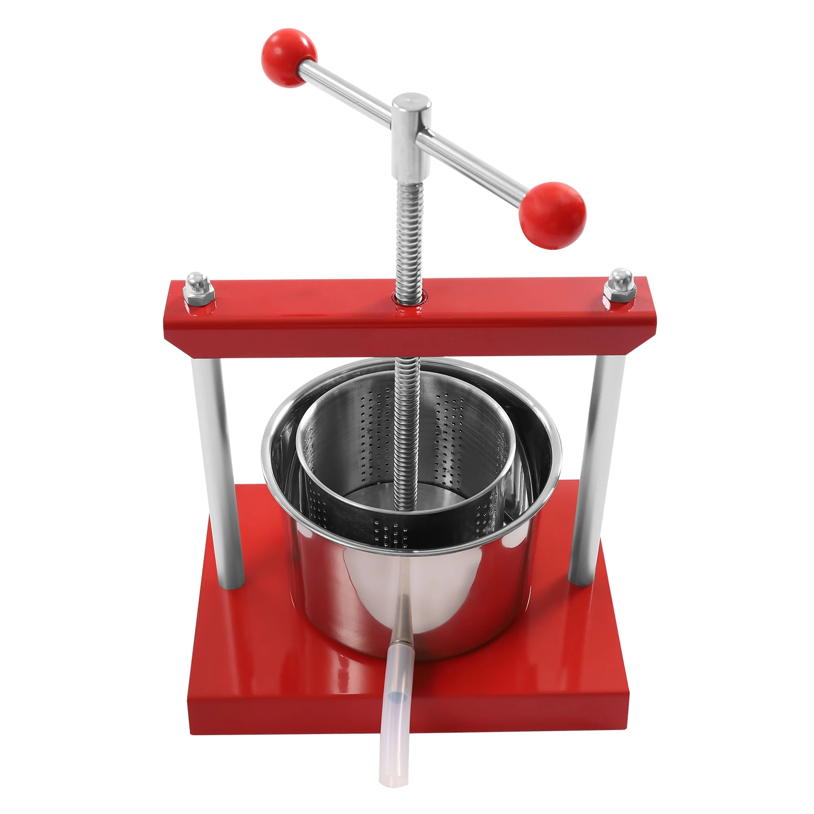 عصارة يدوية، عصارة فواكه يدوية من الفولاذ المقاوم للصدأ سعة 3 لتر مع كيس مصفاة ومقبض على شكل حرف T، لعشبة صبغ الجبن والخضراوات والليمون #5