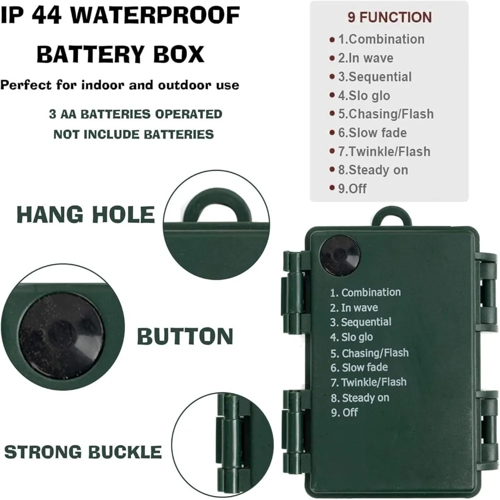 زينة عيد الميلاد الاصطناعي الروطان الصنوبر سلسلة أضواء الخضرة 50LED عيد الميلاد شجرة صنوبر الروطان جدار الباب ديكور معلقة حلية #6