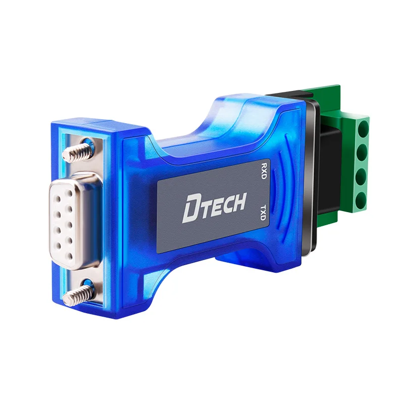 DTech RS232 to RS485 Converter Serial Communication Data Adapter With TX RX LED Indicators and Terminal Board