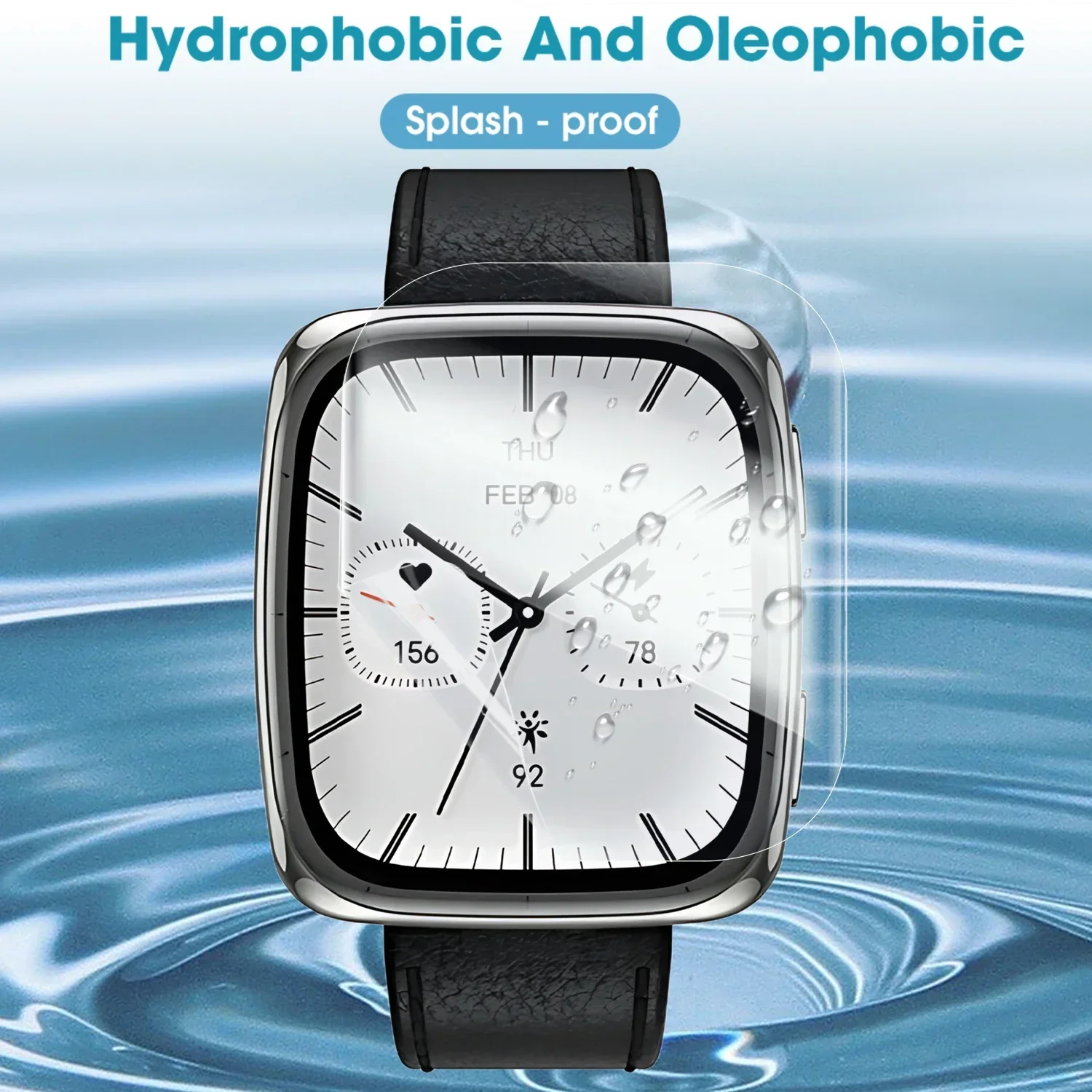 1-10PCS for Amazfit Active 2 Square Hydrogel Films Soft Screen Protectors Smart Watch 3D Full Cover Anti Scratch Film Not Glass