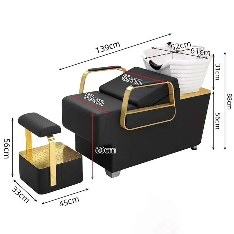 미용실 세면 의자 전문 헤어 스파 마사지 침대 스타일리스트 샴푸대 미용실용 접이식 메이크업 의자