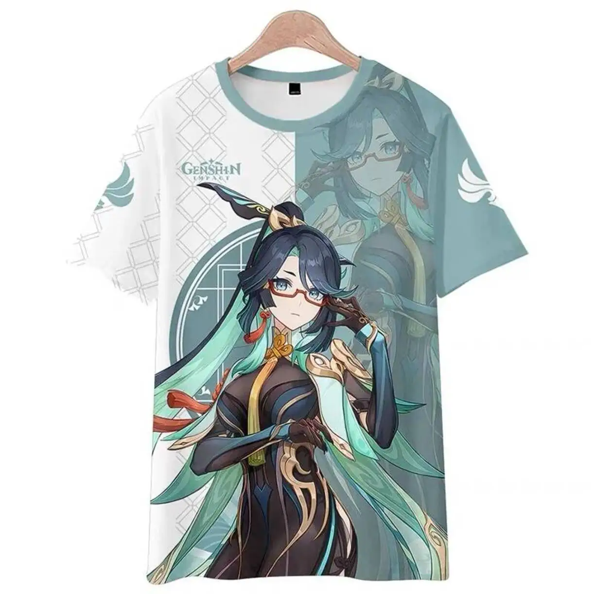 

Genshin Impact Xianyun Cosplay T-Shirt And Shorts Cool Summer Short Sleeve Acg Kimono Haori Cape Tops Xian Yun Fans Streetwear