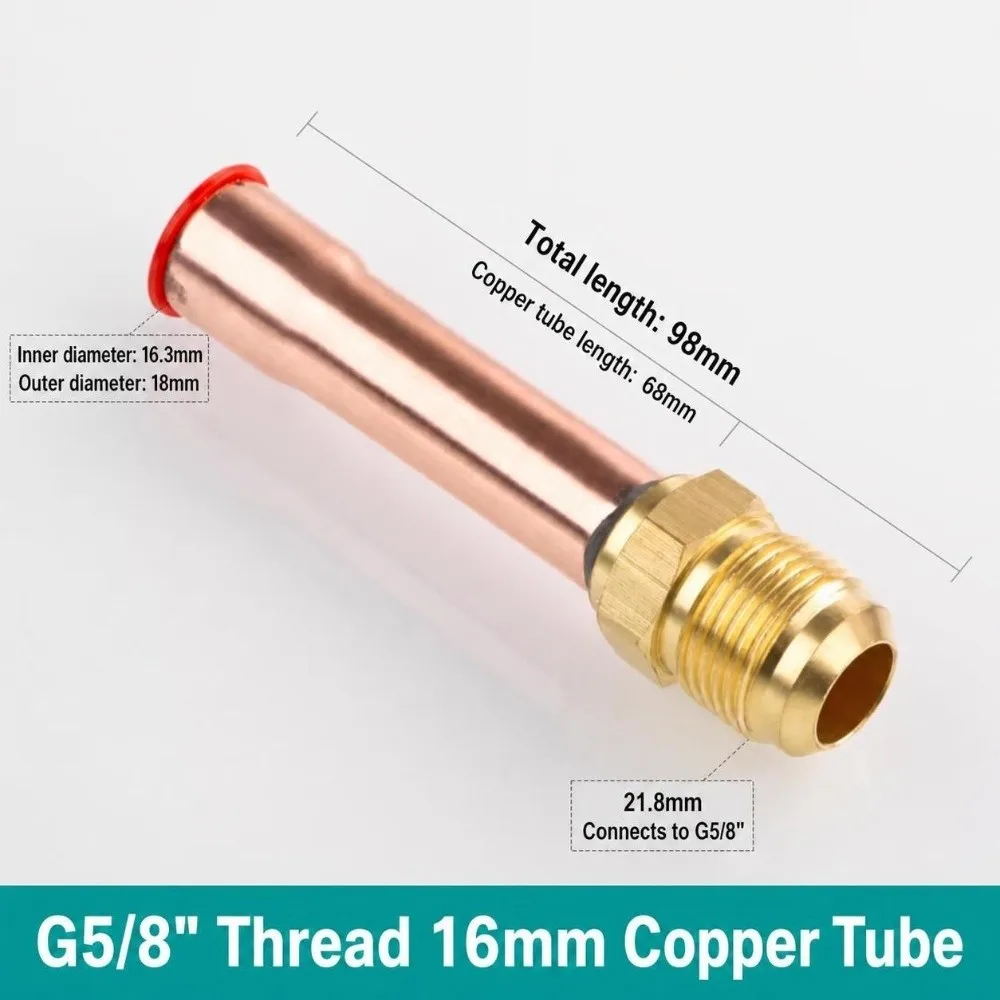 Forged Brass Air Conditioning Copper Pipe Threaded Connector SAE 1/4 3/8 5/8 1/2 3/4 Threaded Connector Fitting Flare Pipe