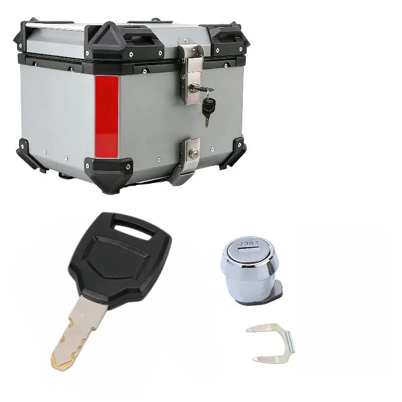 1 Set Complete Cylinder And Keys Universal Zinc Alloy Top Case Lock Kit Fits For Most 25-100 Liter Motorcycle Boxes·