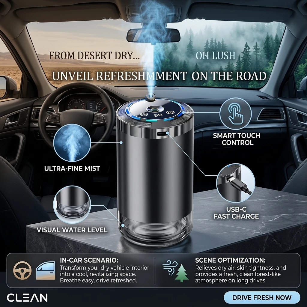 Home Spray Fragrance - Pengharum Udara Mobil 5 Mode, Humidifier