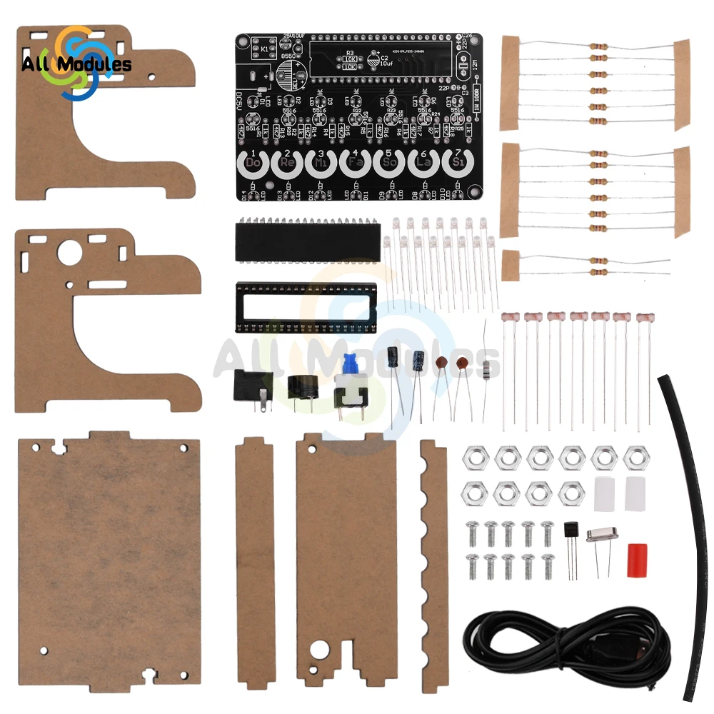 Electric Piano DIY Kits DIY Electronic Organ Module 51 Microcontroller String Less Photoelectric Organ Kit Soldering Practice