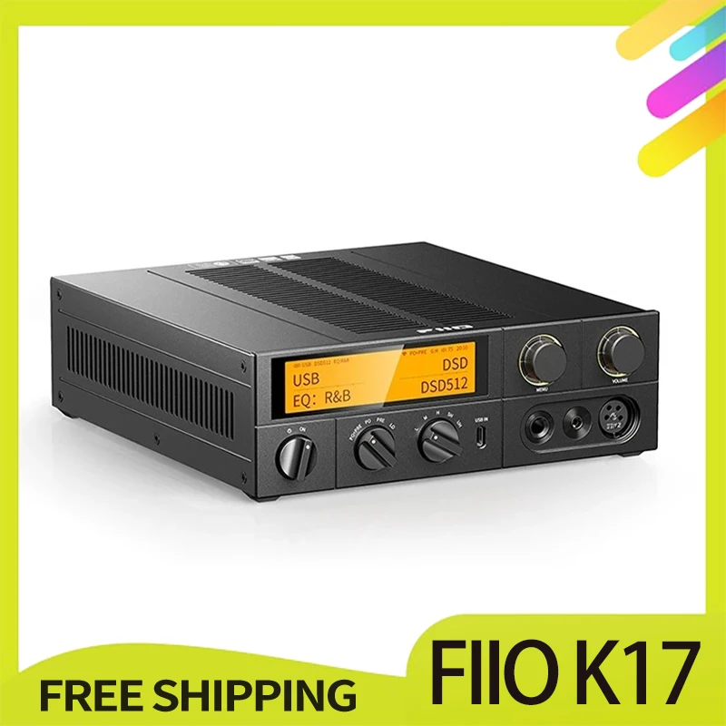 Fiio K17 Dsd Decoding Desktop All-In-One Headphones Power Amplifier Hifi Hi-Res Decoder Ak4191+Ak4499ex*2 Dac Chips Customized