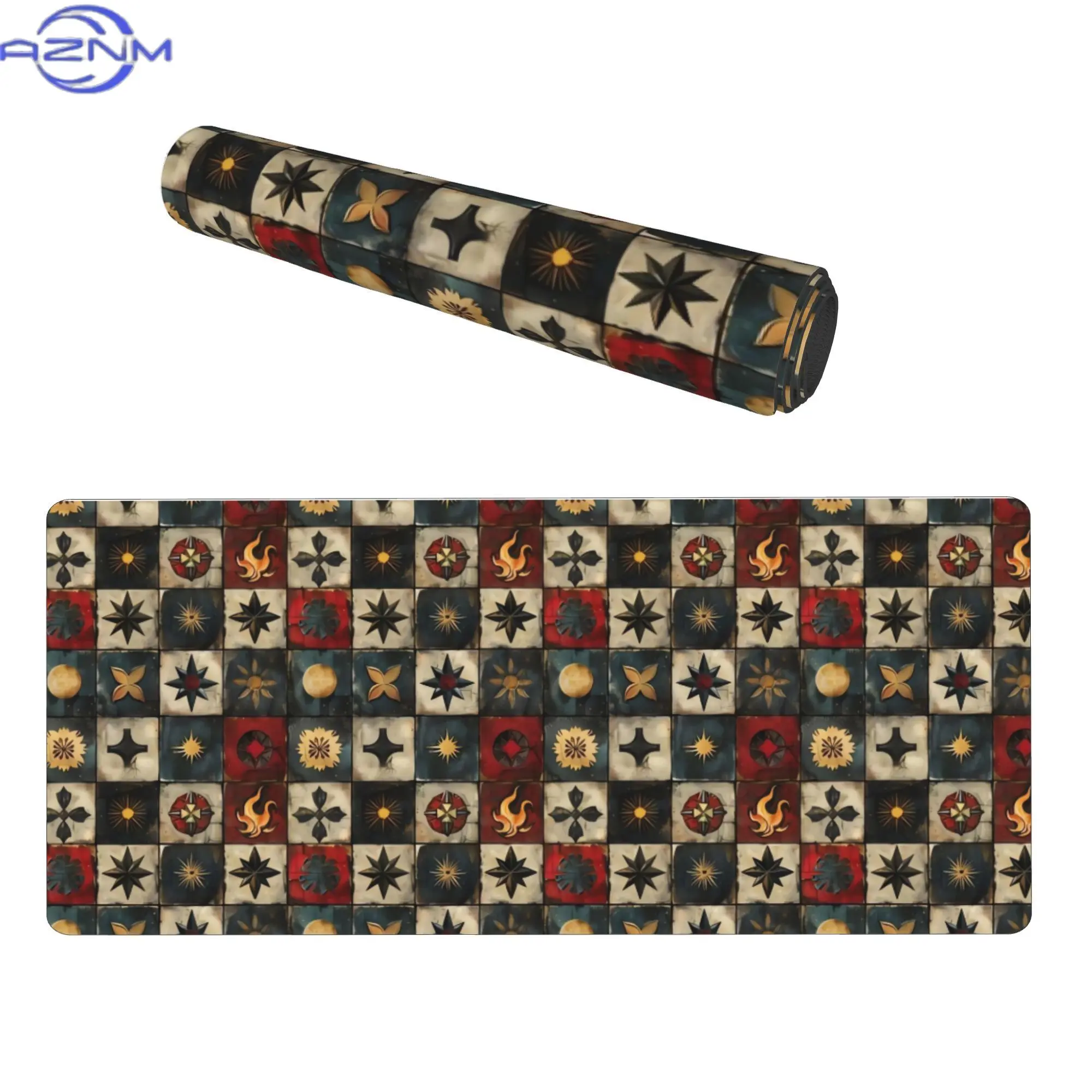 MEDIEVAL ELEMENTS PATTERN Aesthetic Desk Mat for Writers or Bloggers Create a Cozy and Inspiring Writing Nook