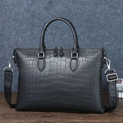 High Quality Cowhide leather Men's briefcase business Genuine Leather Business tote bag Large Capacity Men's Bag Shoulder bag