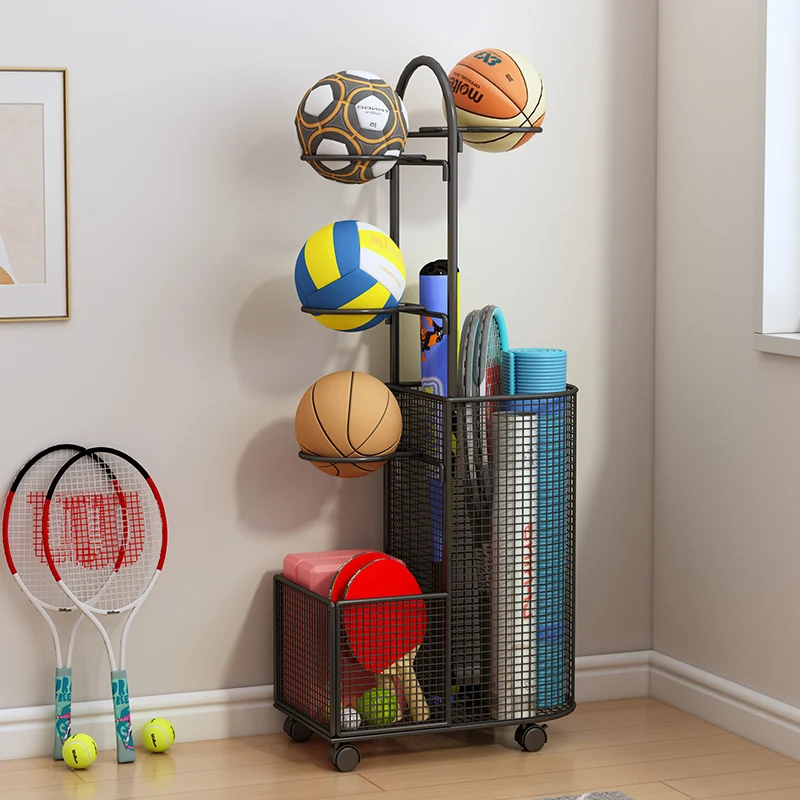 home-gym-sports-equipment-storage-basket-standing-yoga-mat-fitness-gear-basketball-toy-organizer-rack-love-be-jin-no