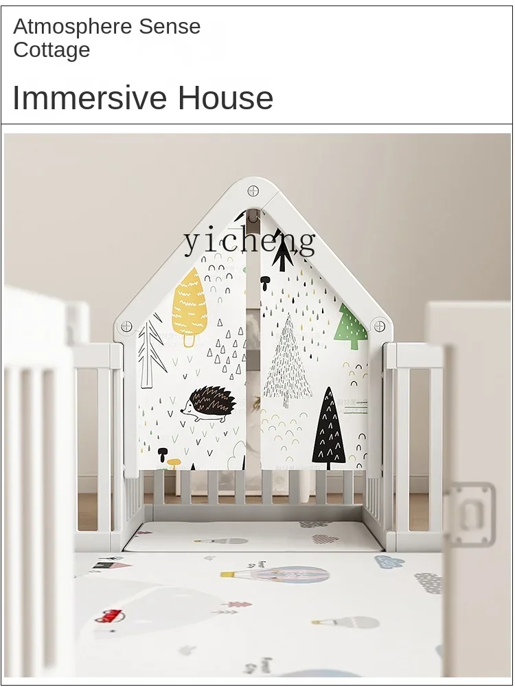 Tqh детский игровой забор, защитная решетка для маленьких детей, коврик для ползания, стеллаж для хранения, интерьер гостиной, бытовые вешалки