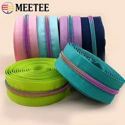 2-10M Rainbow 5# Nylon Zipper Tapes Plastic Decorative Zip Closures for Bags Zips By The Meter Sewing Cabbage Zippers Roll