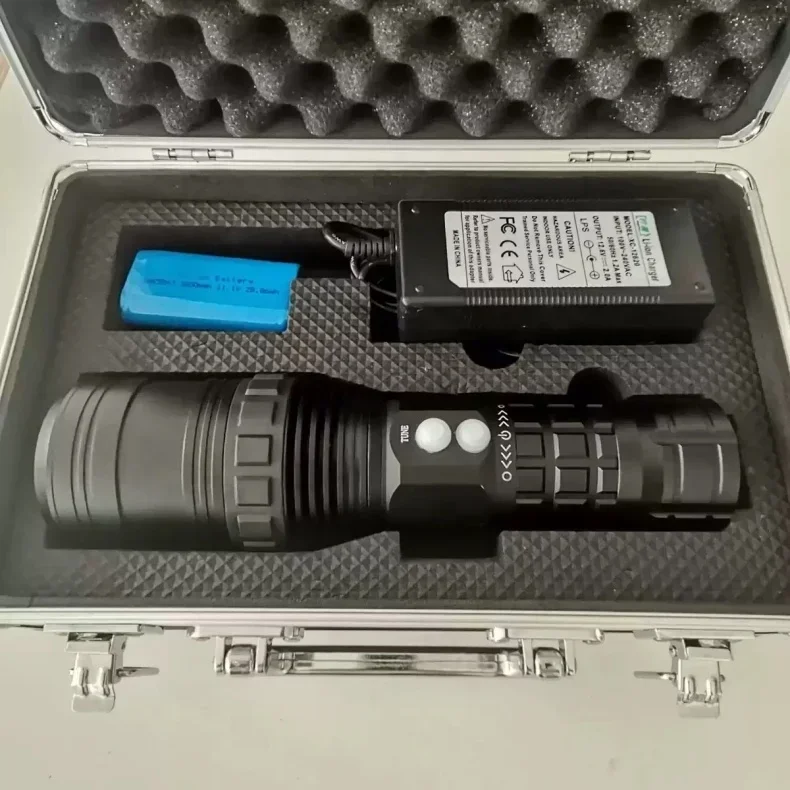 In stock20W UVA LED Uniform Flashlight Portable Trace Detection Light CSI Forensics Kit Dimmable High Power Ultraviolet Lamp