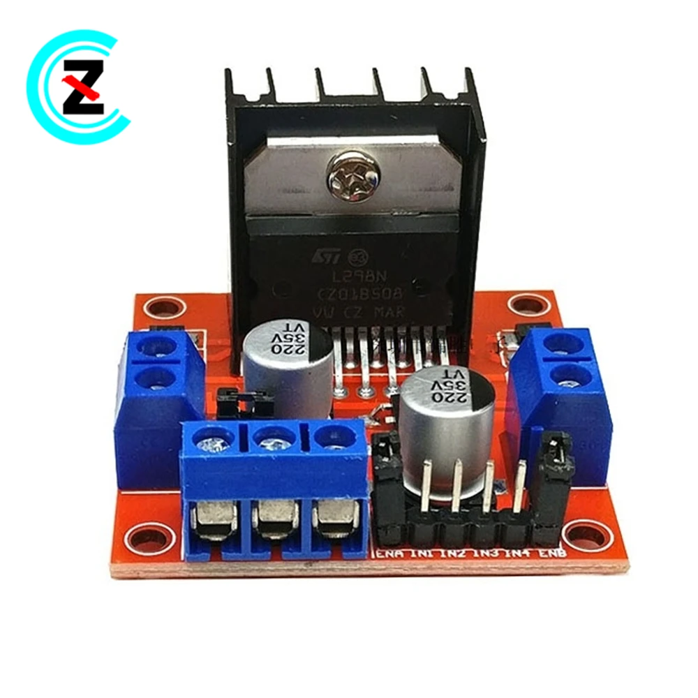 double H-bridge motor drive module, DC stepper motor robot intelligent vehicle L298N