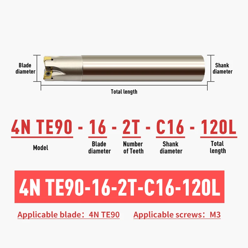 Imagem -05 - Suporte de Fresa de Alimentação Rápida Inserção do Carboneto rl 4n Te90 4nkt Diâmetro 1640 Cnc 4nkt060308 Vendas Diretas da Fábrica