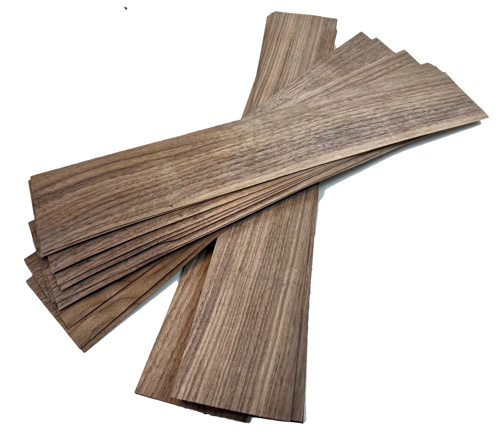 

20pcs/lot L:640x110mm Thickness:1mm Natural Black Walnut Wood Chips Thick Wood Veneer Sheets