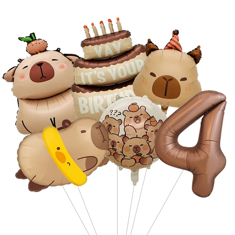 High Quality Latex Capybara Printed Balloon Set Durable Animal Themed Decor Balloons for All Kinds of Birthday Party Decoration view 5