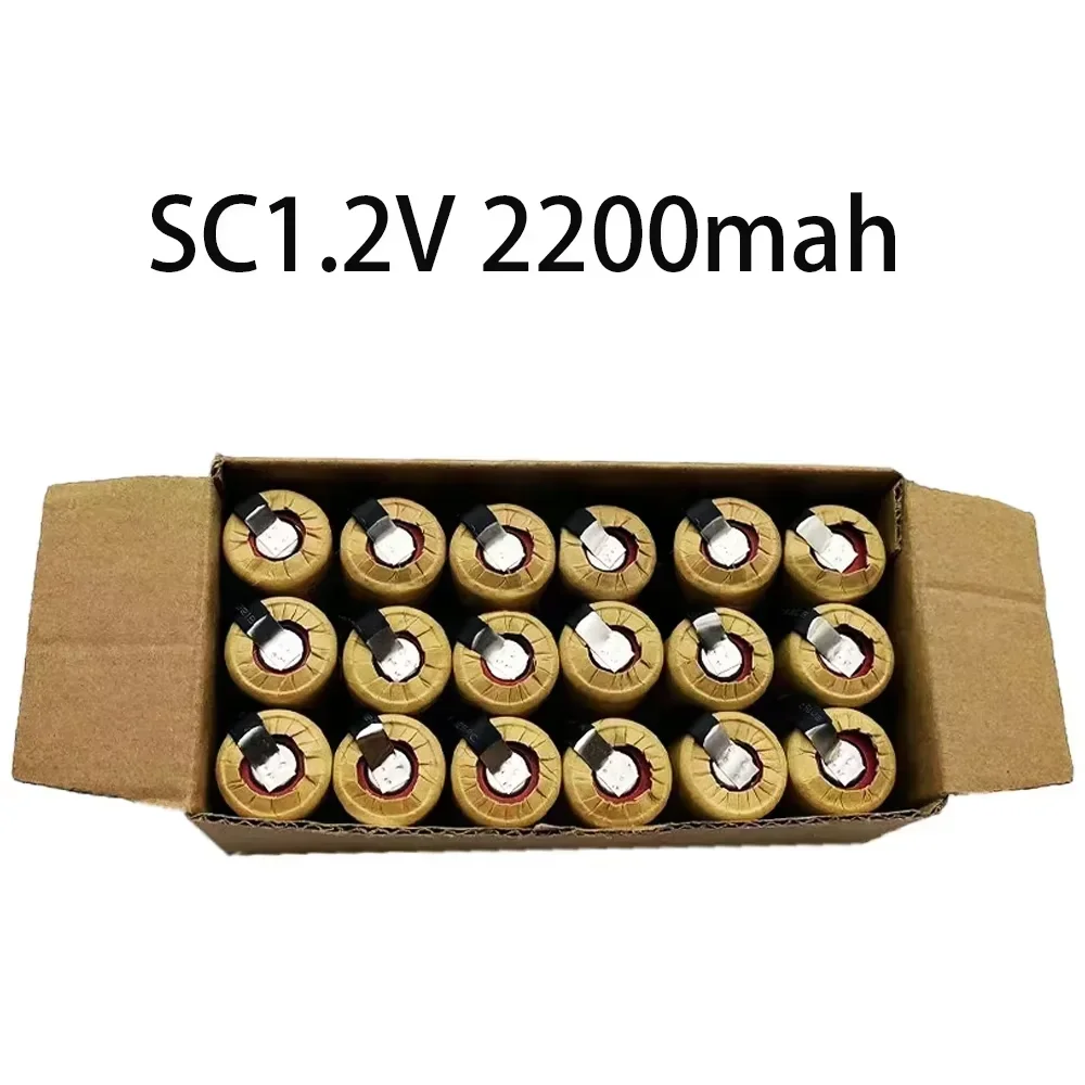Baterie pro elektrické šroubováky SC 1,2 V 2200 mAh Sub C Ni-Cd dobíjecí baterie s úchytkou NiCd SUBC články pro elektrické nářadí - náhled 3
