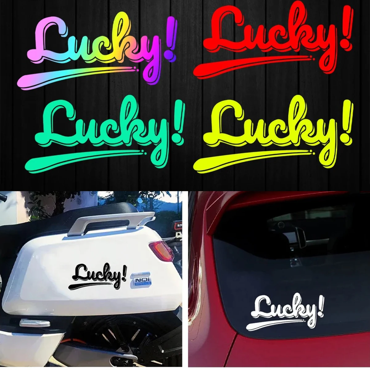 

Lucky светоотражающие виниловые гоночные наклейки мото корпус шлем лобовое стекло мотоциклы скутер топливный бак аксессуары для мотокросса наклейки