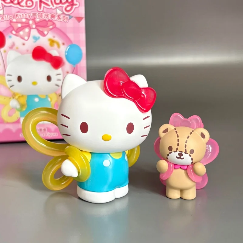 

2025 New Genuine Hellokitty Balloon Celebration Series Blind Box Cute Figurines Cat Dolls Trendy Collectible Toys Birthday Gifts