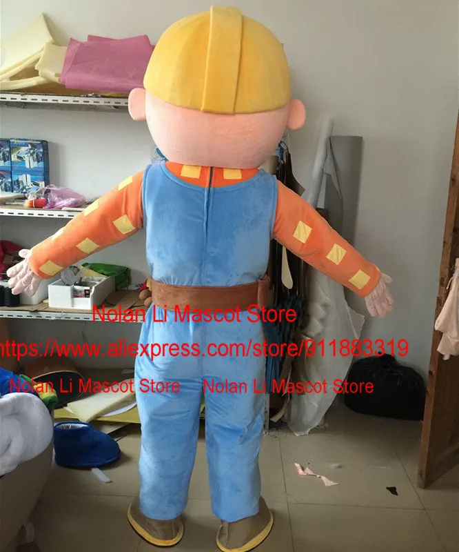 High Quality Engineer Mascot Costume Cartoon Set Makeup Ball Role-Playing Advertising Game Adult Size Christmas Gift 769