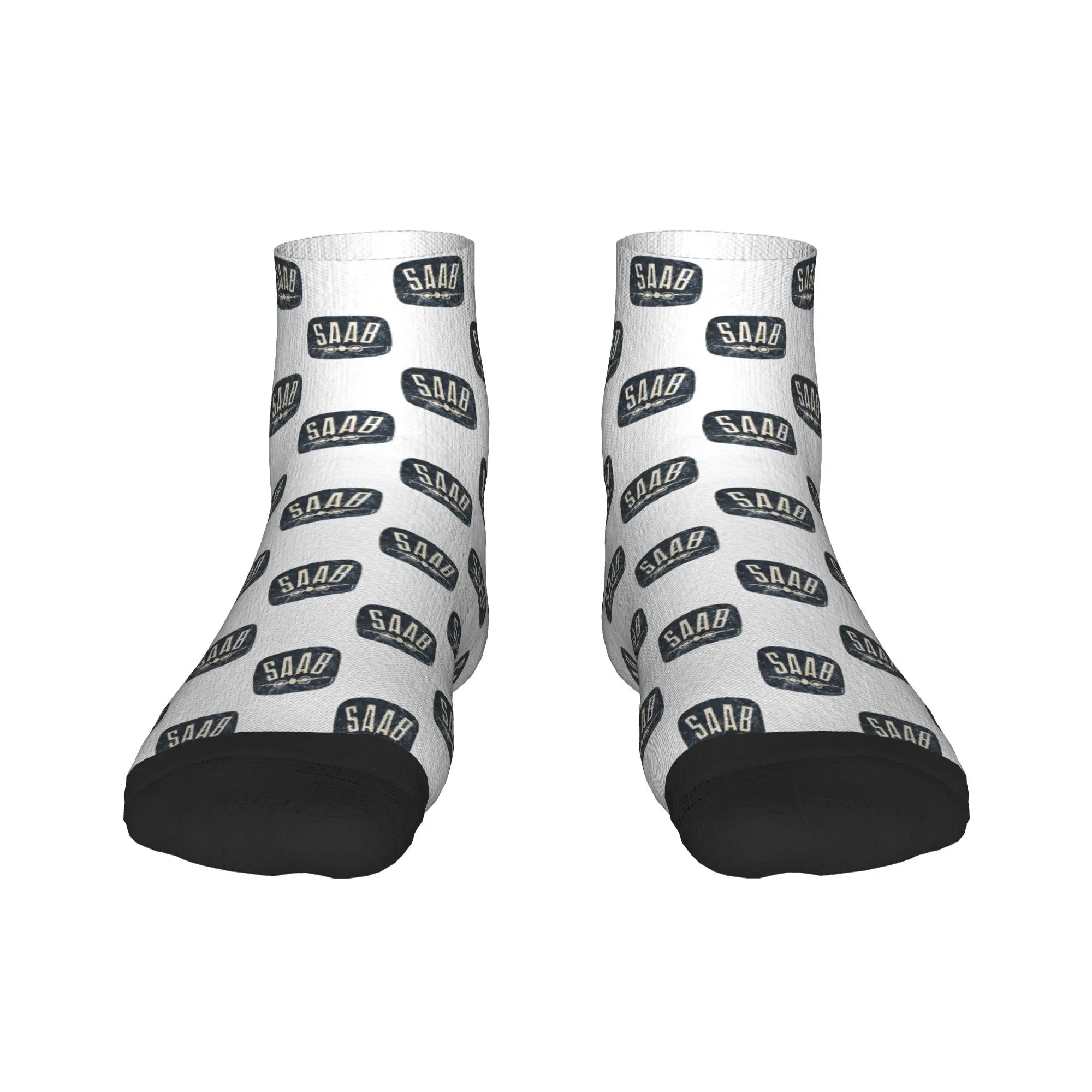

SAAB автомобильные винтажные носки с логотипом в стиле ретро, чулки высокого качества в стиле Харадзюку, всесезонные носки, аксессуары для подарка на день рождения унисекс