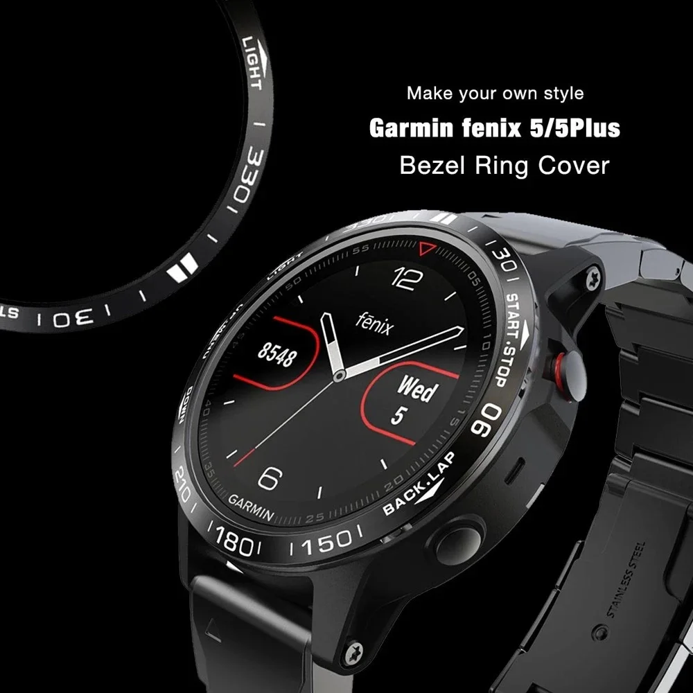 Garmin Fenix-スマートウォッチケースfenix 7x 6xおよび5x plus fenix7 6 5,傷防止保護,金属ベゼル付きケース