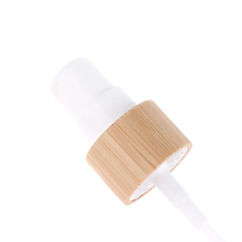 1pcs 18-410 20-410 24-410 Bamboo Plastic Skincare Packaging Bottle Pump Lids Eco Friendly Wooden Cover Lotion Caps Spray Top