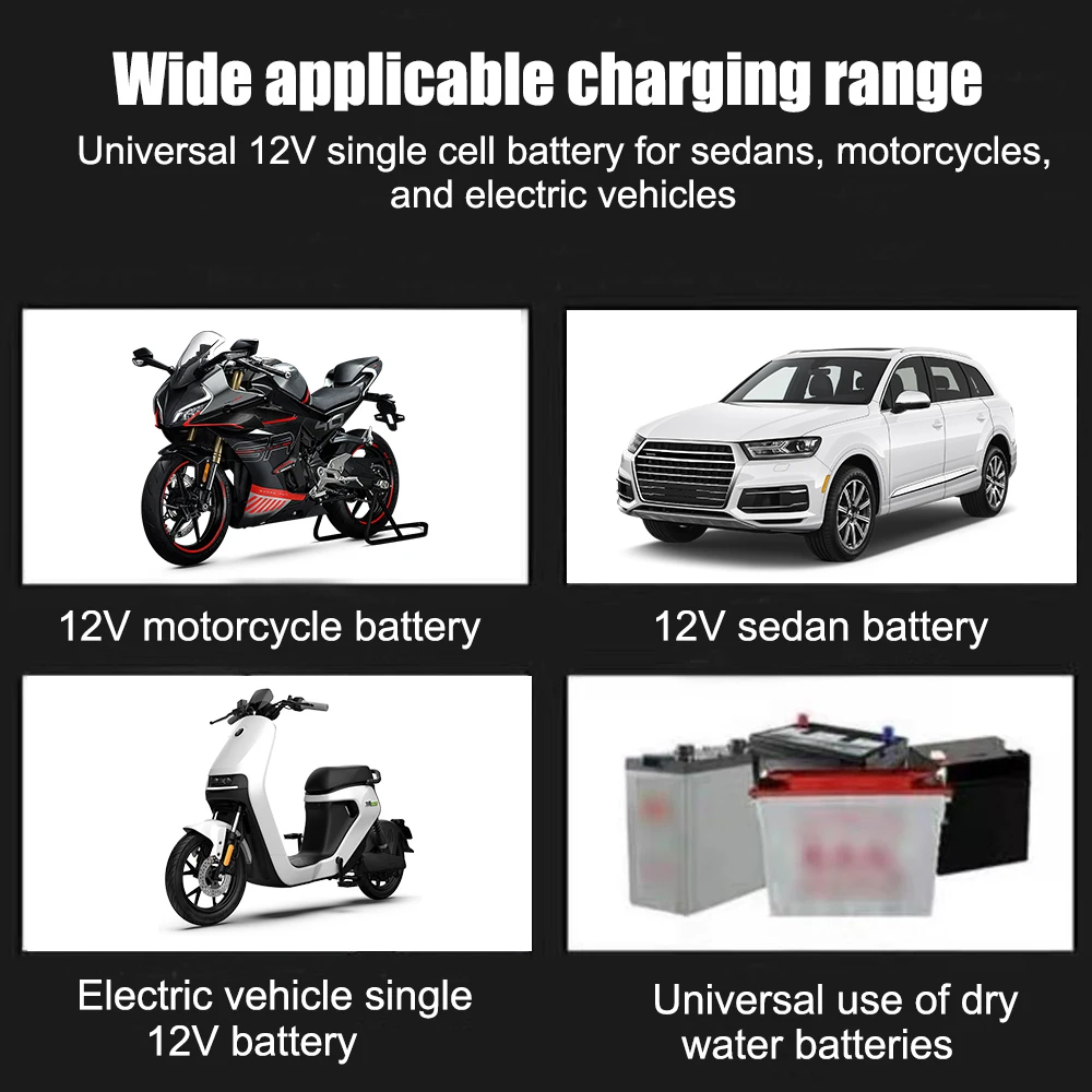 เครื่องชาร์จแบตเตอรี่รถยนต์28W 2A 12V 110V-220V ปลั๊ก EU อัจฉริยะซ่อมชีพจรสำหรับแบตเตอรี่ตะกั่วกรดอุปกรณ์เสริมรถจักรยานยนต์