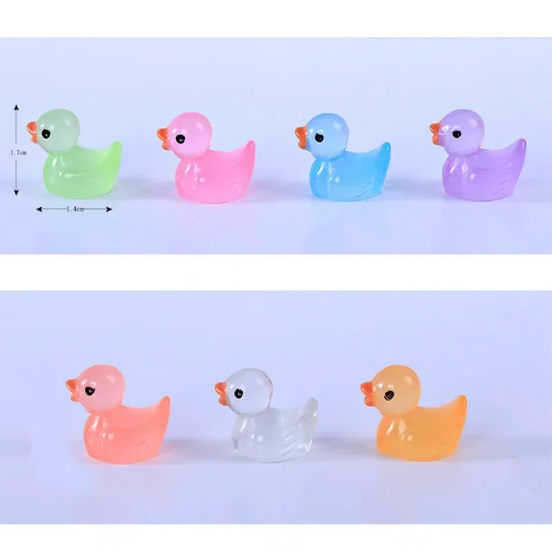 

Luminous Mini Ducks Moss Microlandscape Miniature Duck Figurines Fairy Garden Accessories Home Decor Glow in The Dark