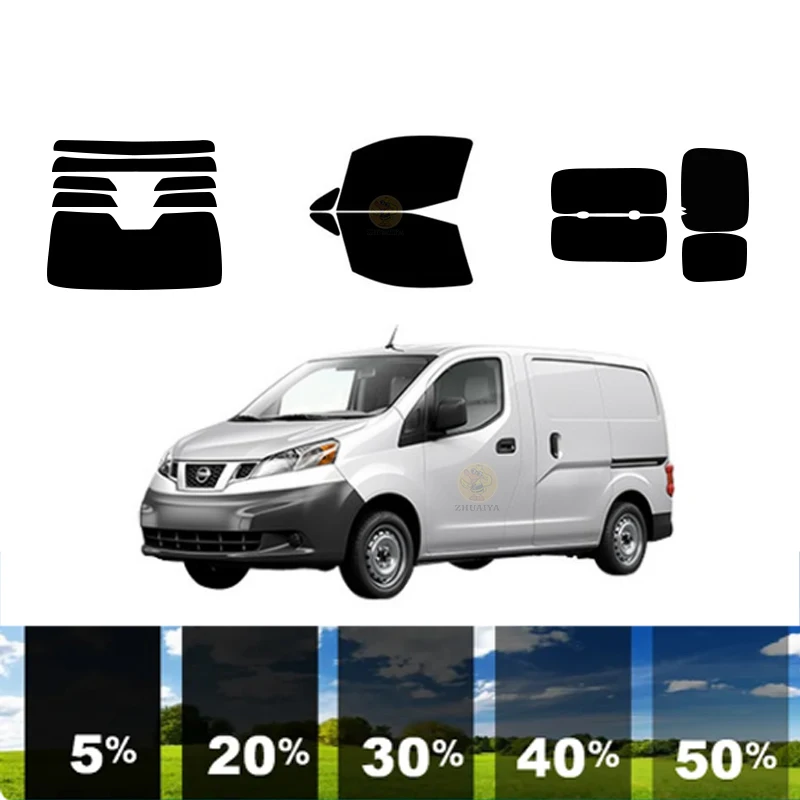 

precut Removable Window Tint Film For Car 100% UVR 5%-70%VLT Heat Insulation Carbon ﻿For NISSAN NV 200 MINI VAN 2013-2021