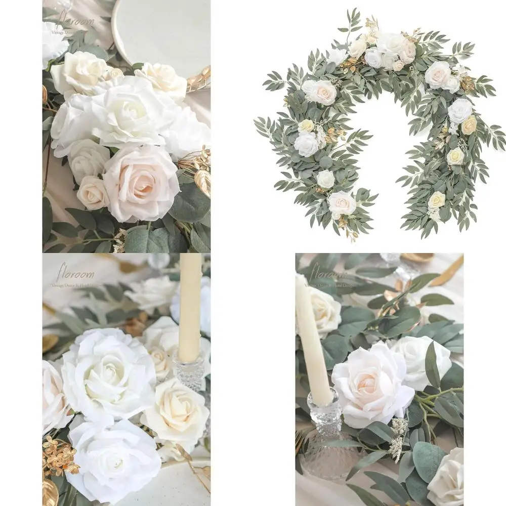 

Искусственная гирлянда из эвкалипта длиной 6 футов с цветами и зеленью, идеально подходит для цветочных гирлянд, свадебных композиций и украшения вечеринок.