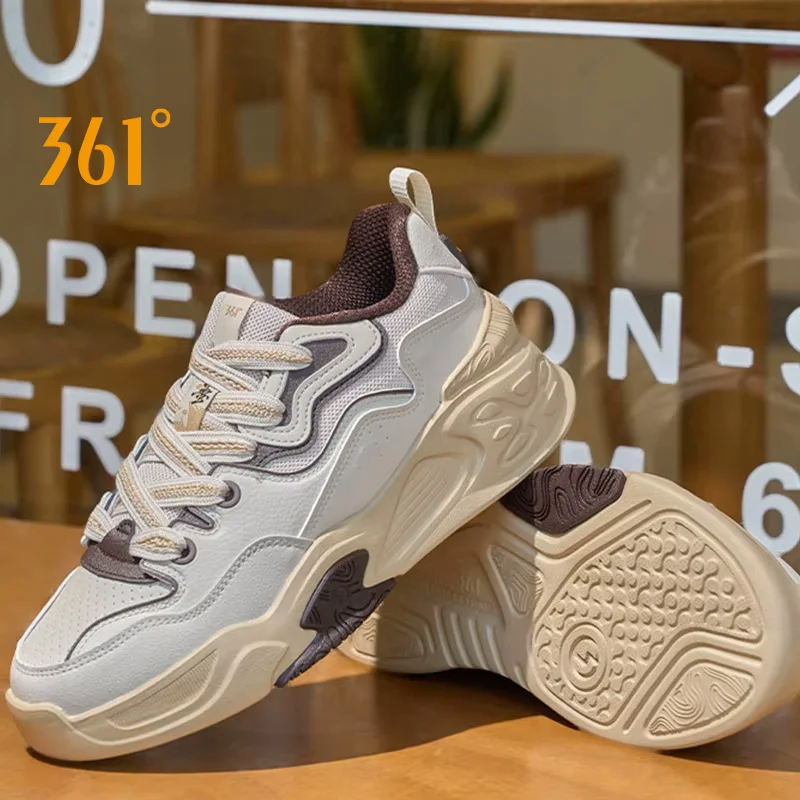 

361-градусная мужская обувь для скейтборда, модные повседневные кожаные легкие удобные мужские кроссовки с верхом на приподнятой подошве 672536606