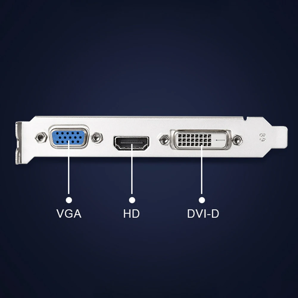 بطاقة فيديو GT210 1G مع DVI VGA HDMI-Compatibe Port Gaming Graphics Card 64Bit DDR3 بطاقة رسومات منخفضة المستوى لألعاب الكمبيوتر