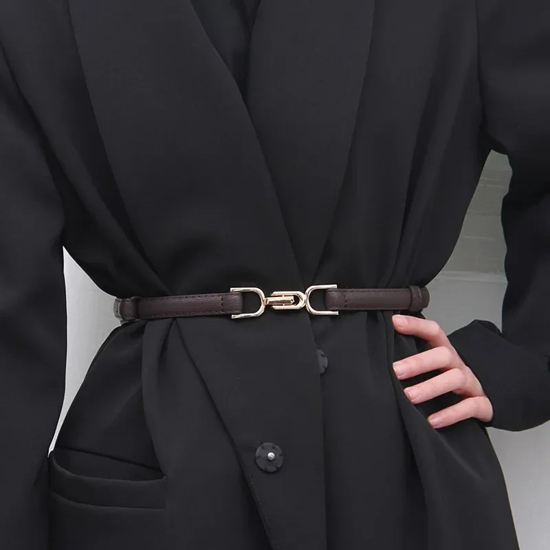 Fashion Belts for Woman Woman Korean Dress Shawl Belts Slender Belts Zinc Alloy Special Buckle Waistbands 2023 Summer