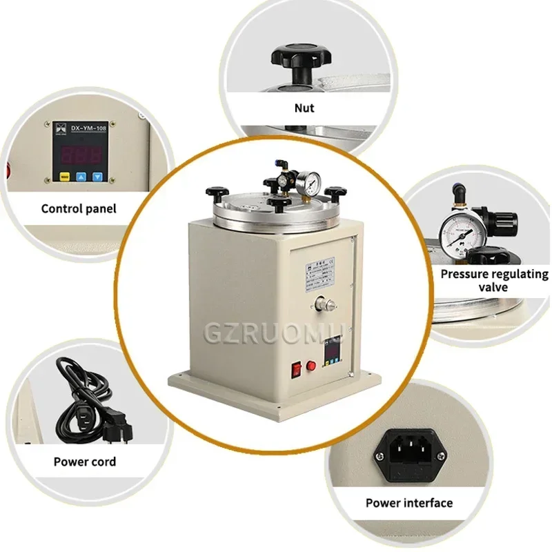 آلة حقن الشمع الخاصة لصب المجوهرات مطابقة قالب مطاطي مربع أداة صنع الشمع مع فوهة #4