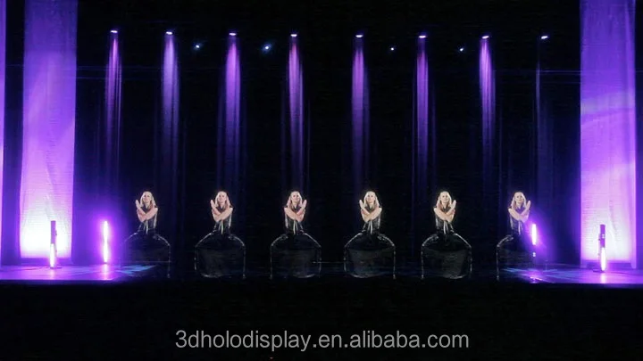 3D Holographic Projection Screen Reflection Hologram Projector with Musion Eyeliner Foil