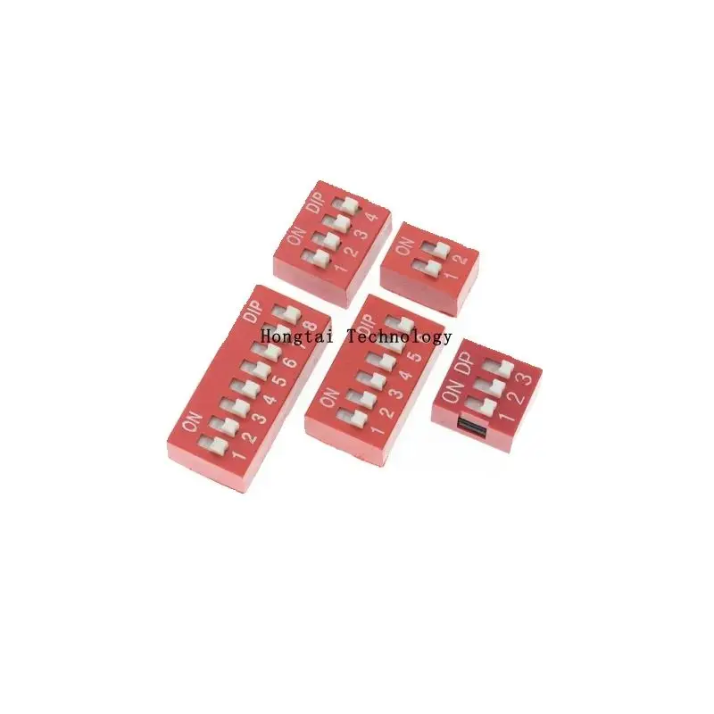 2.54MM Red DIP Switch DS- 1/2/3/4/5/6/7/8/9/10/12 Position DIP
