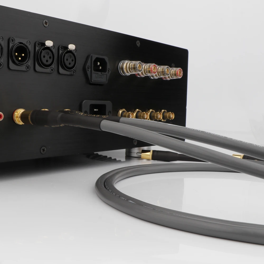 CARDAS TWINLNK 2RCA إلى 2RCA كابل الصوت OCC النحاس سلك خط واحد الصوت RCA كابل ربط HiFi سلك واحد