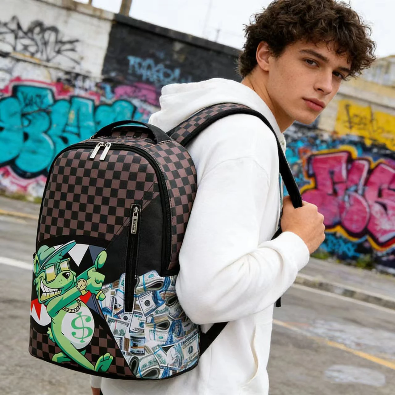 

Fashionable Men's and Women's Backpacks, Trendy Backpacks, Large-Capacity Shark Mouth Outdoor Travel and Commuting Computer Backpacks, the Perfect Gift for Children