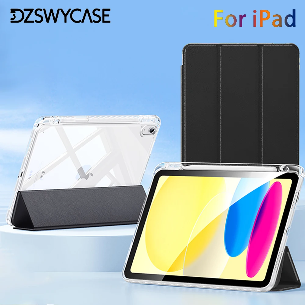 

Case for iPad A16 11th Air 11 13 M2 M3 Pro 11 12.9 13 M4 mini 7 6 10th 10.9 9/8/7th 10.2 6/5th 9.7 with Clear Back Shell Cover