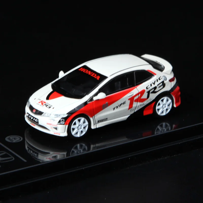 Diecast 1/64 Size Honda Civic Model Car Civic FN2 Type R 2007 Alloy Car Model Collection Display Hobby Original Box