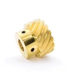 Brass Staggered Helical Gear 1M/1.5M 10/13/15 Teeth Keyway 45-Degree Helical Gear Parts
