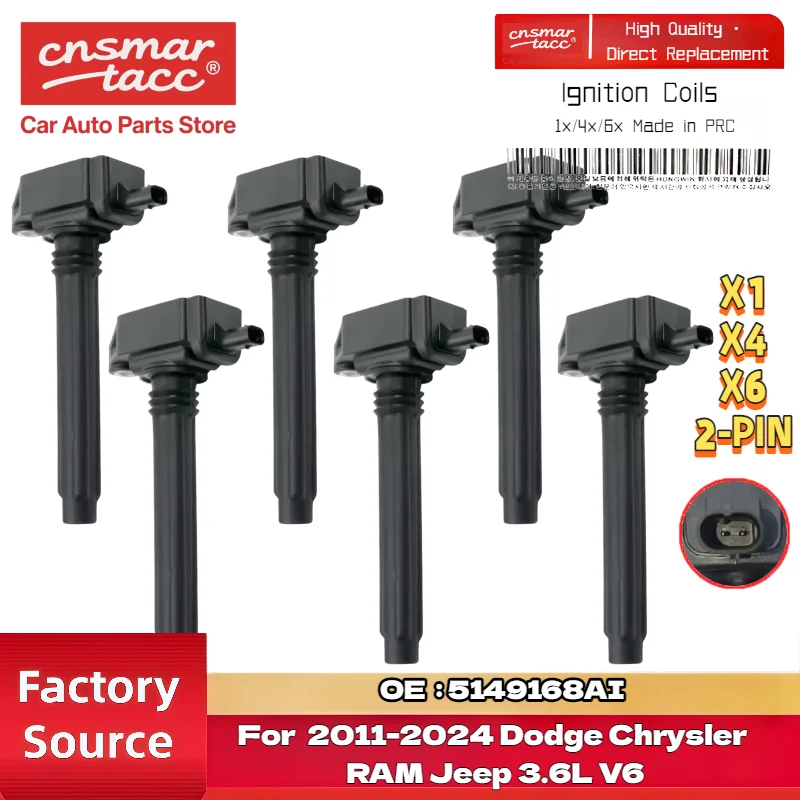 Für Dodge Journey Charger Chrysler 300 RAM 1500 Jeep Grand Cherokee 3.6L Zündspulen-Ersatz 55000827AB UF648