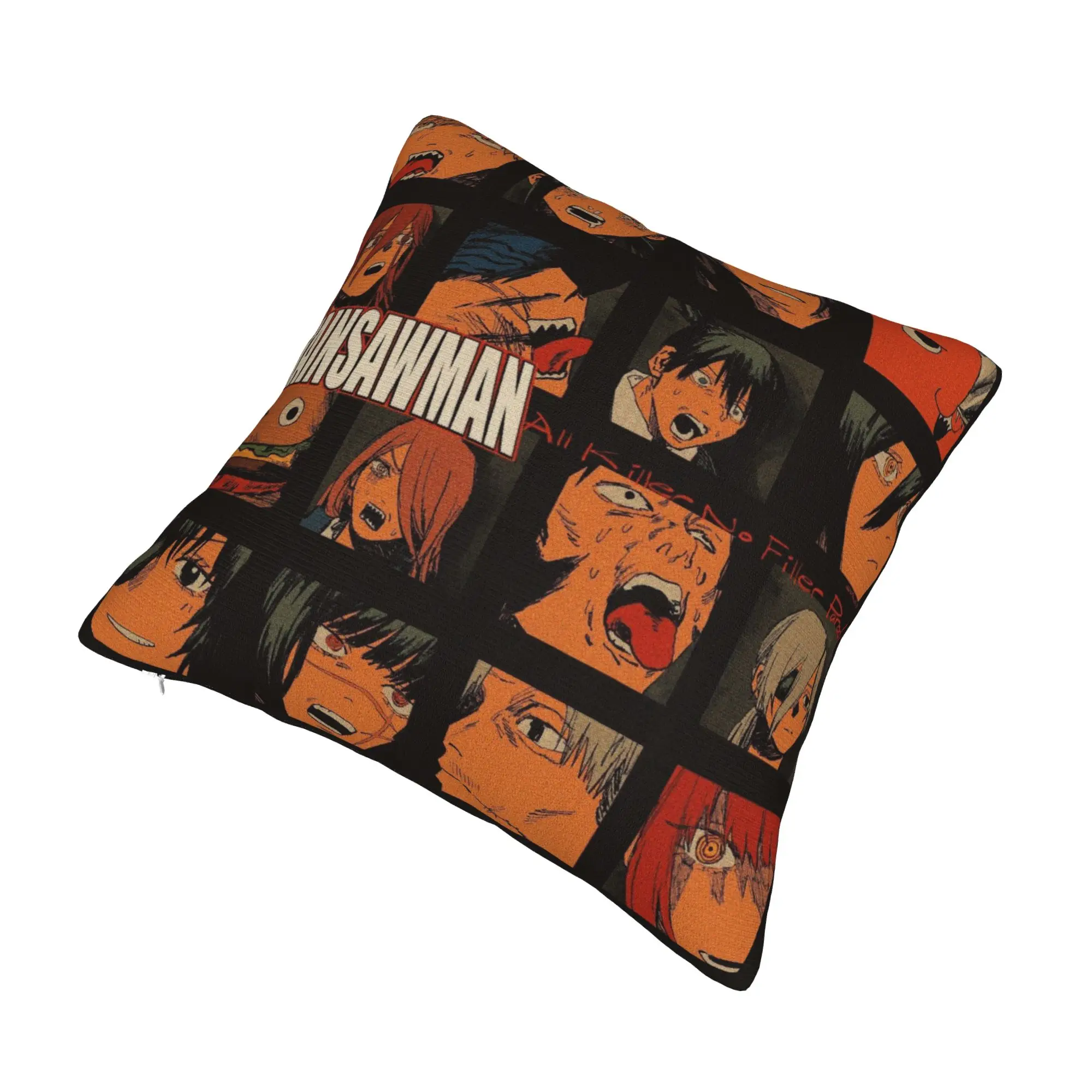 Chainsawes Man Modern Pillow Cover Home Decor  Chair Cushion