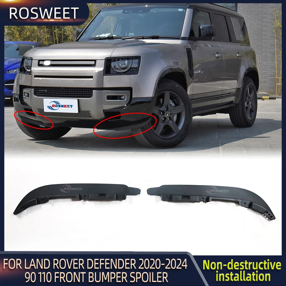 

Front Bumper Lip Lower Diffuser Splitter Spoiler Protector For Land Rover Defender 90 110 130 2020-2024 Car Accessories LR129425